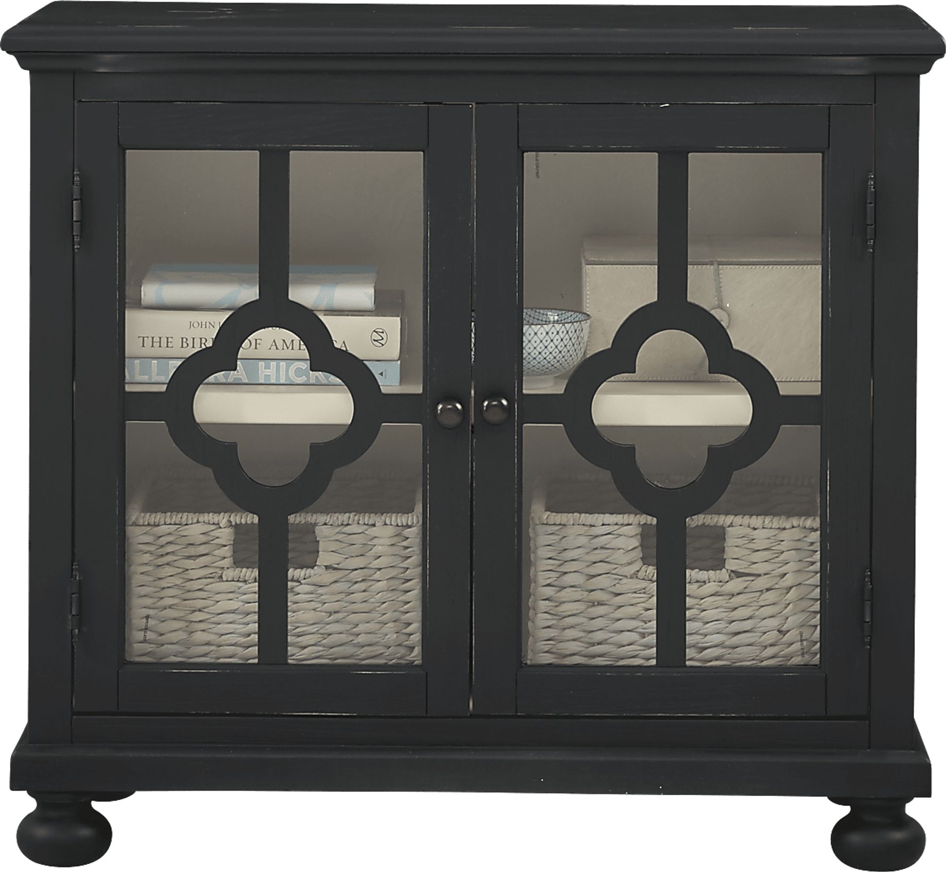 Alanna Black Two Door Accent Cabinet - Image 1