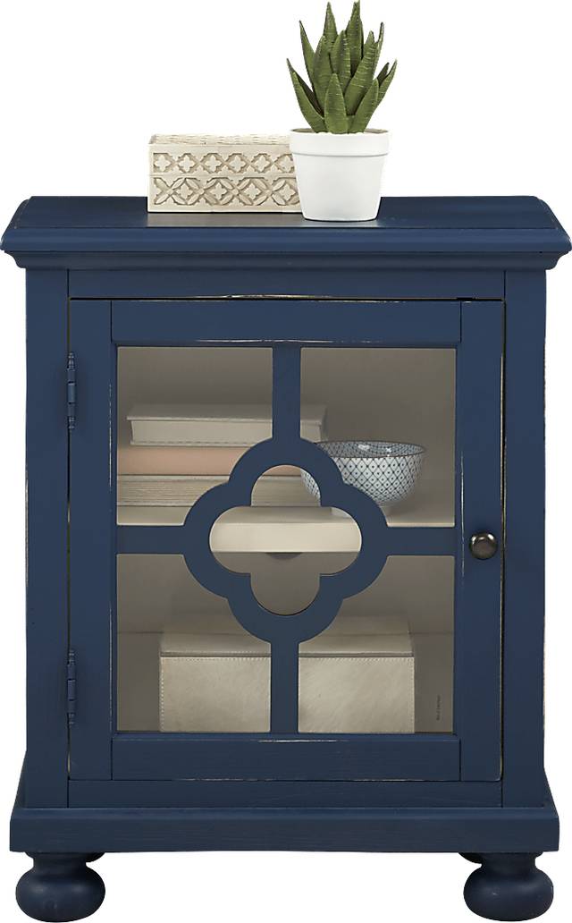 Alanna Blue One Door Accent Cabinet - Thumbnail - Image 2