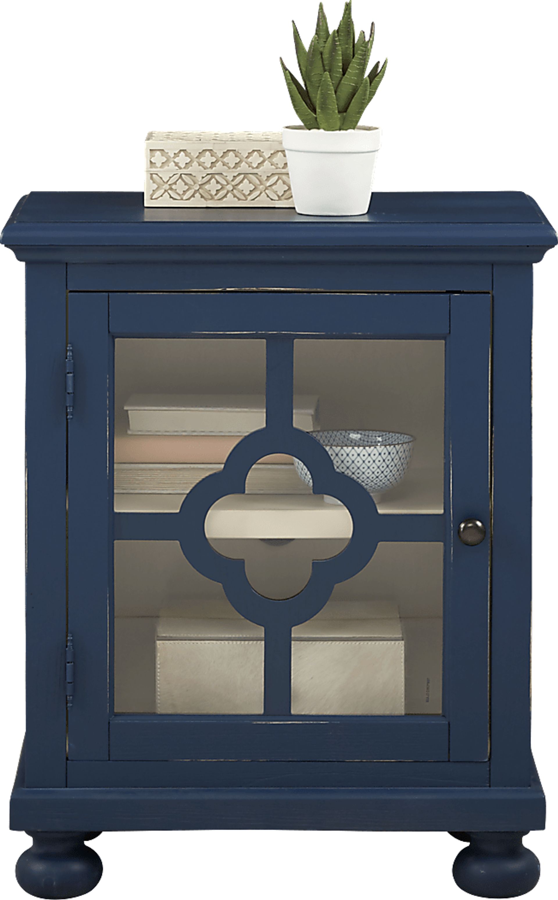 Alanna Blue One Door Accent Cabinet - Image 2