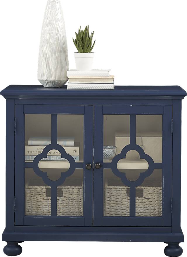 Alanna Blue Two Door Accent Cabinet - Thumbnail - Image 2