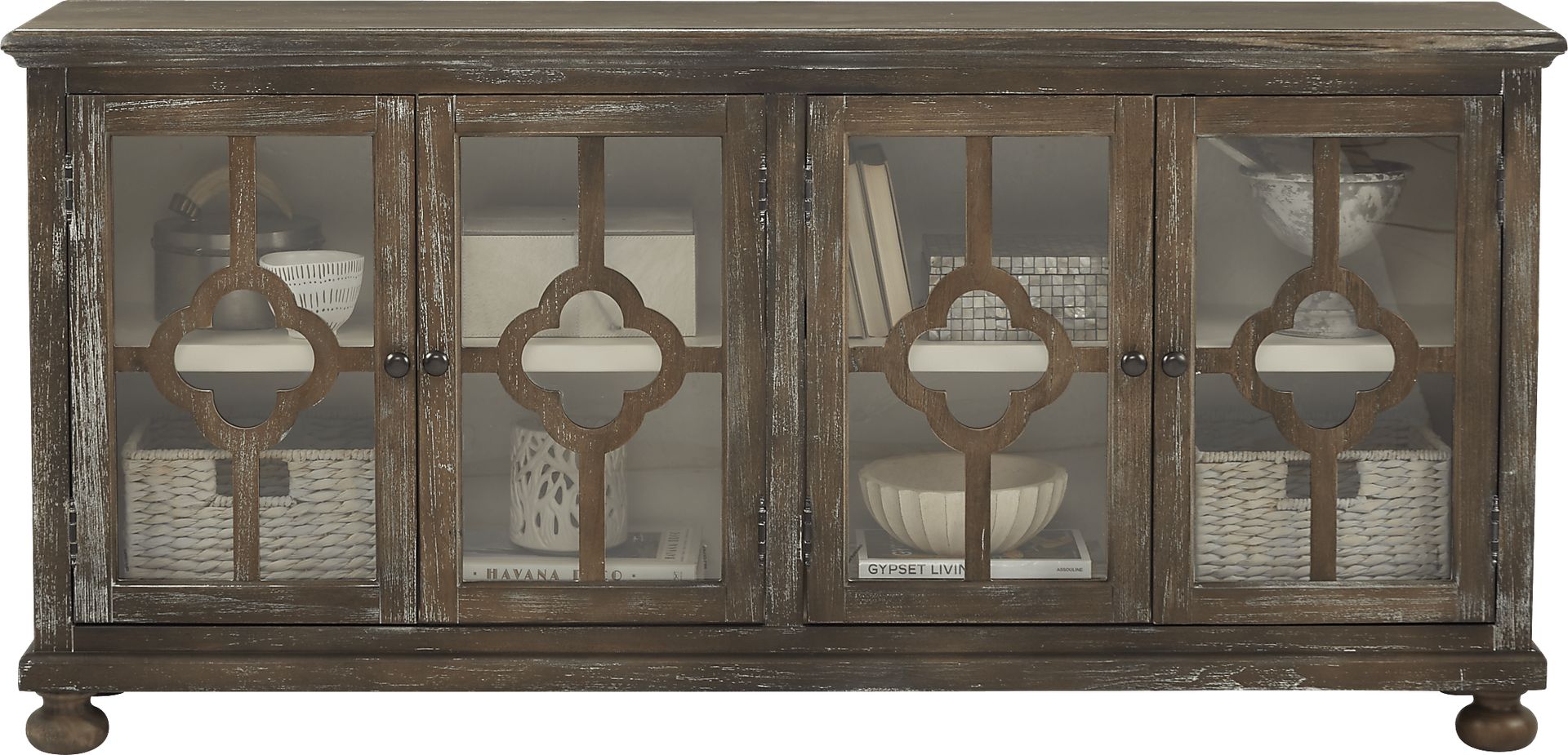 Alanna Golden Beige Four Door Accent Cabinet - Image 2