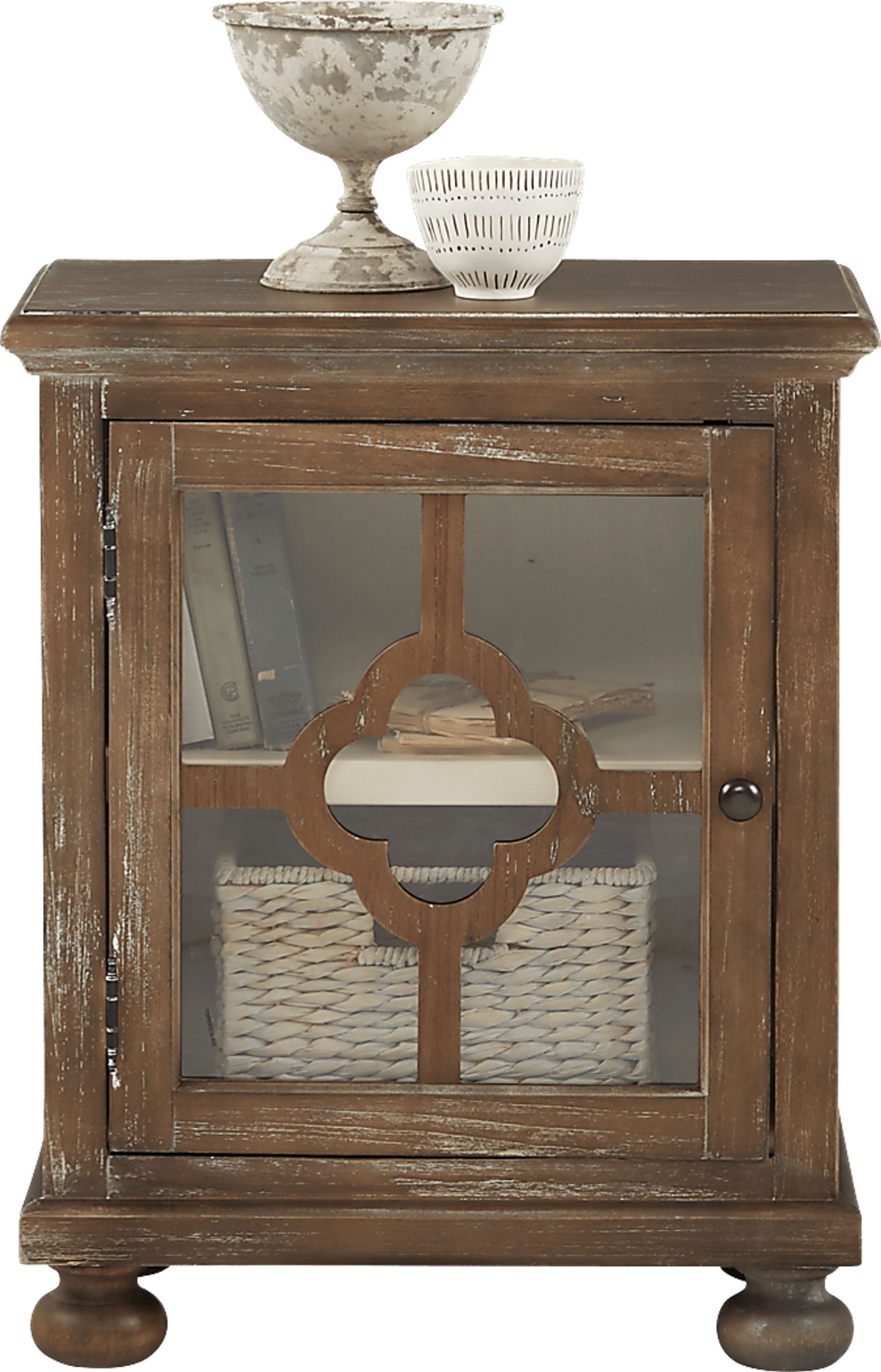 Alanna Golden Beige One Door Accent Cabinet - Image 2