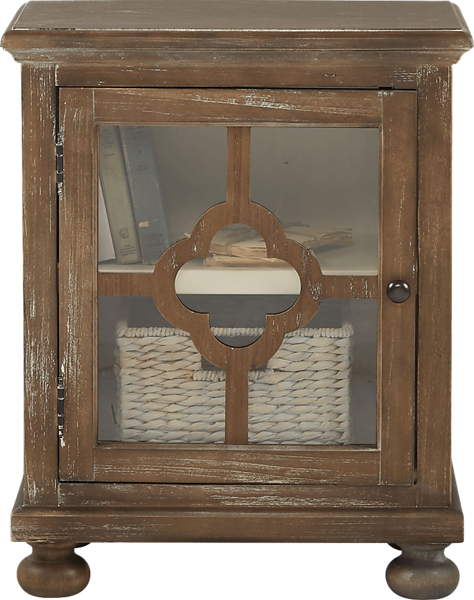 Alanna Golden Beige One Door Accent Cabinet - Image 1