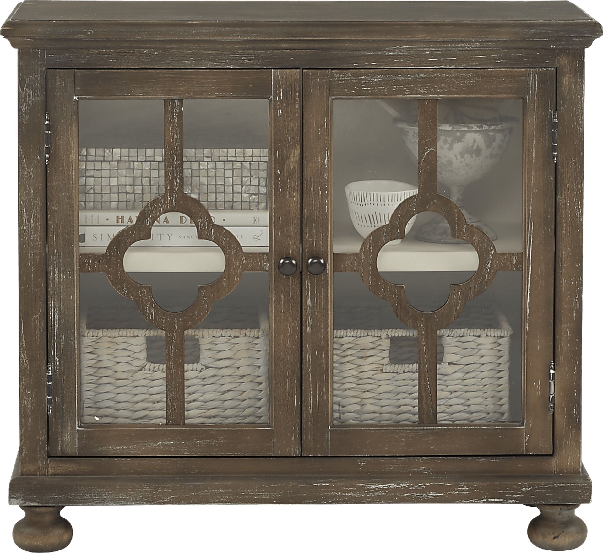 Alanna Golden Beige Two Door Accent Cabinet - Image 1