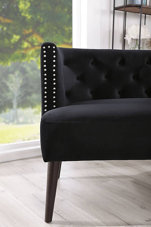 Alanton Black Settee - Thumbnail - Image 2