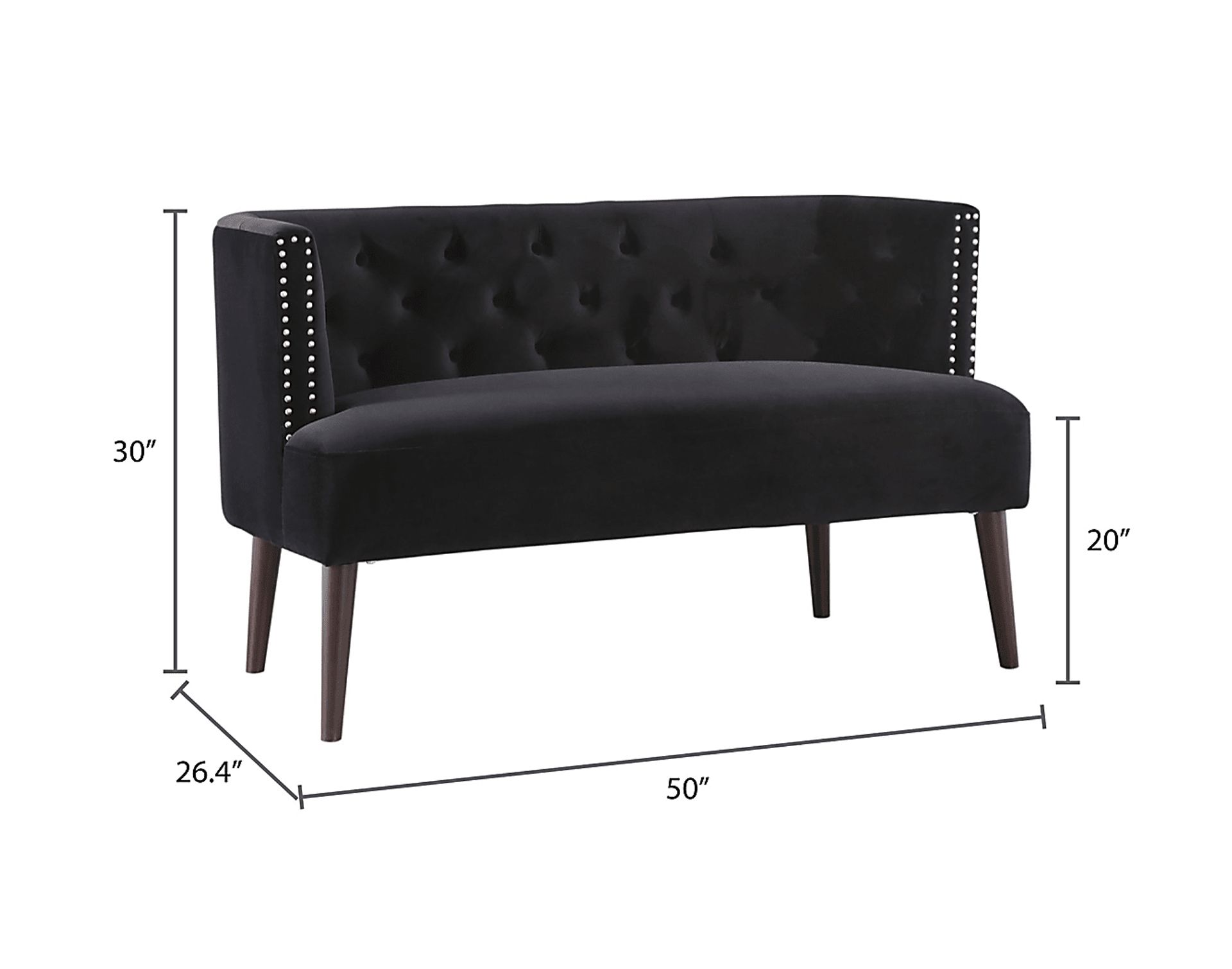 Alanton Black Settee - Image 14