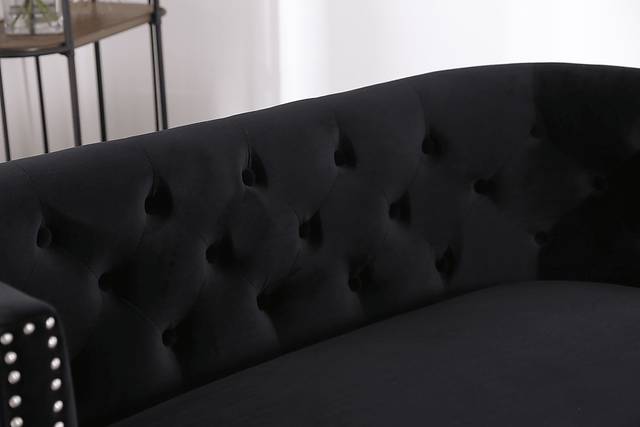 Alanton Black Settee - Thumbnail - Image 6