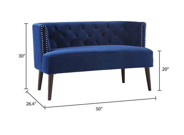 Alanton Blue Settee - Thumbnail - Image 2