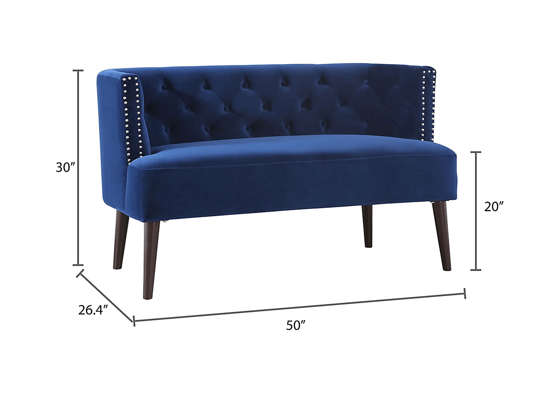 Alanton Blue Settee - Image 2