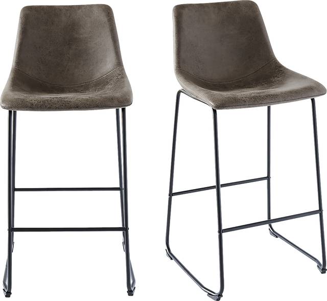 Alapai Brown Barstool Set of 2 - Thumbnail - Image 1