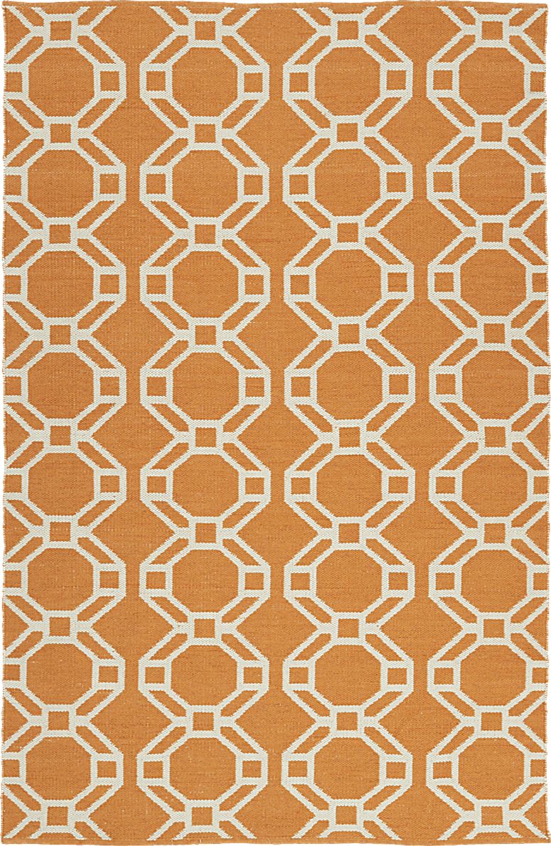 Alaric Orange 5' x 7'6 Indoor/Outdoor Rug