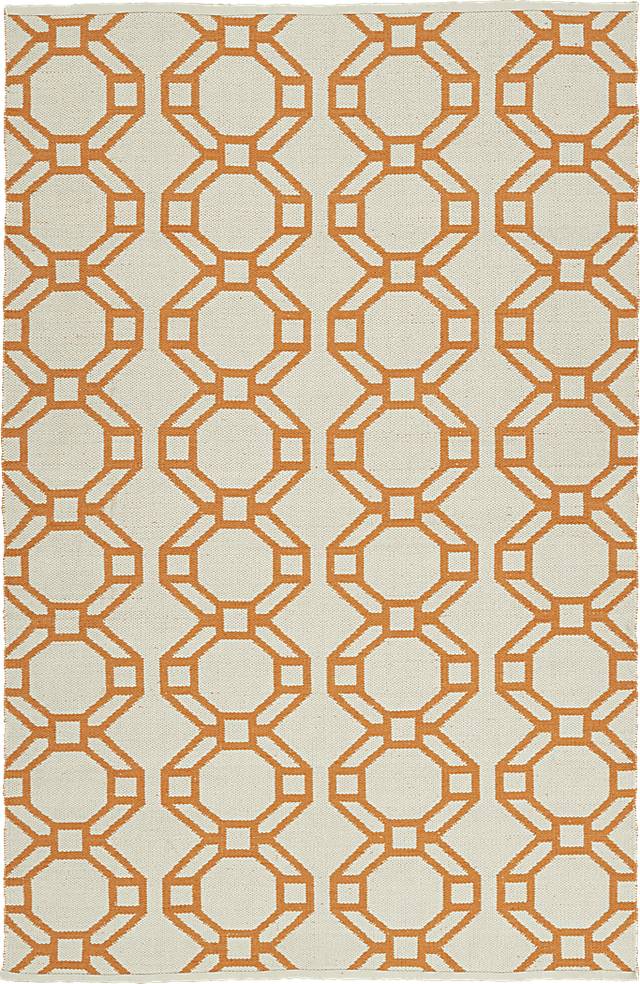Alaric Orange 8' x 10' Indoor/Outdoor Rug - Thumbnail - Image 2