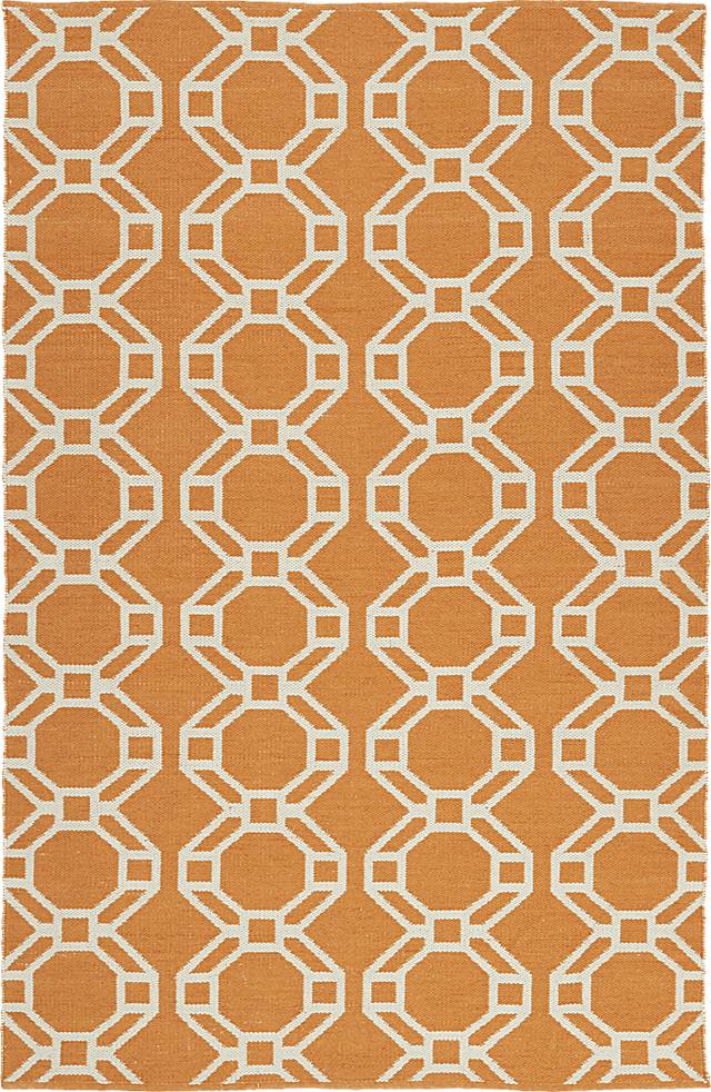 Alaric Orange 8' x 10' Indoor/Outdoor Rug - Thumbnail - Image 1