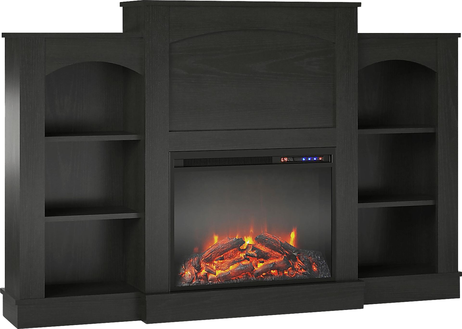 Alarice Black 61 in. Console with Electric Fireplace - Image 6