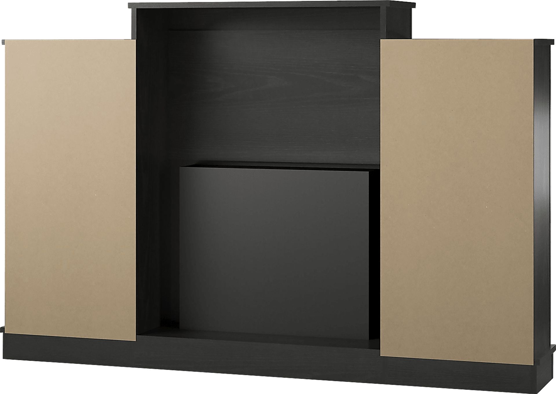 Alarice Black 61 in. Console with Electric Fireplace - Image 7
