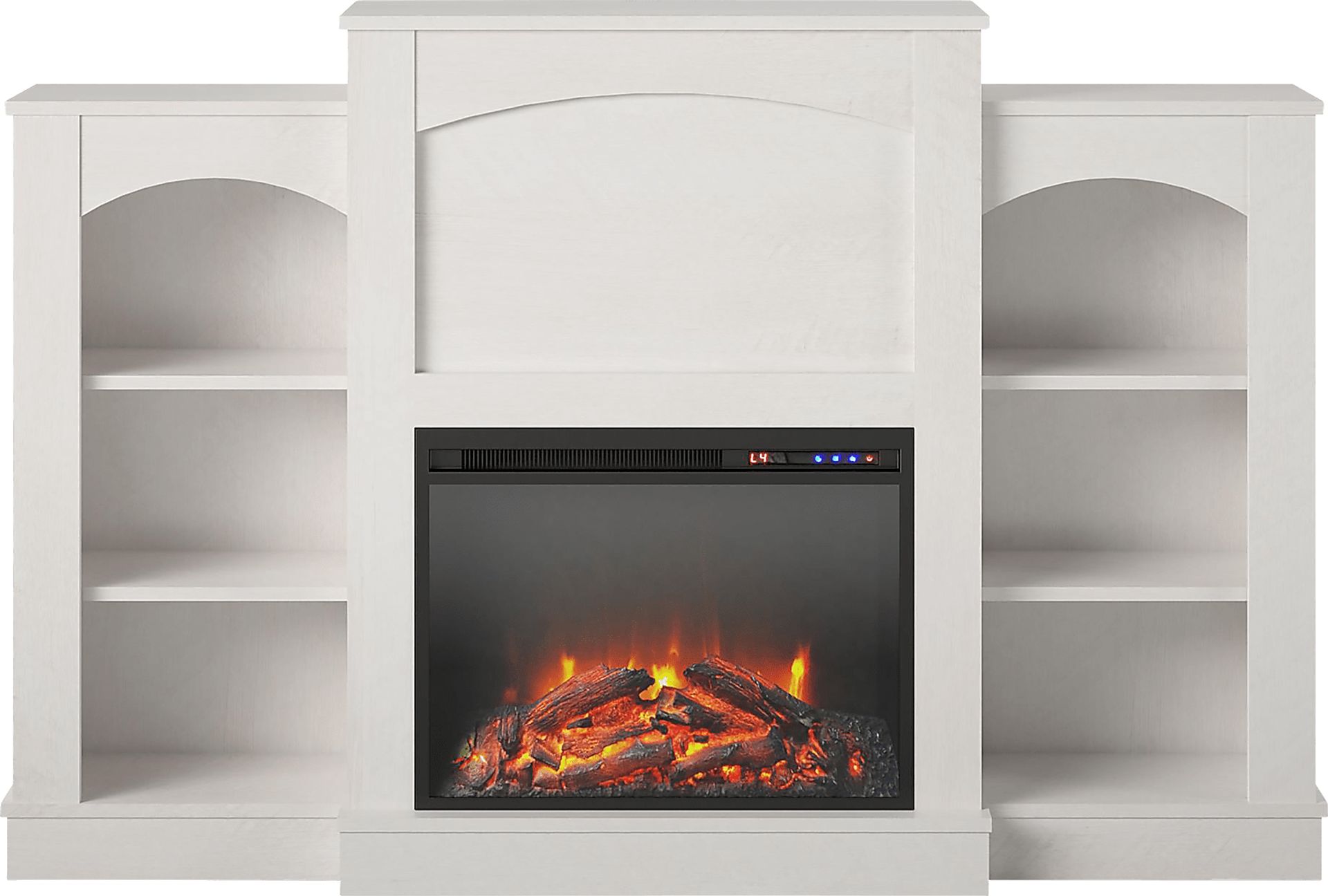 Alarice Ivory 61 in. Console with Electric Fireplace - Image 4