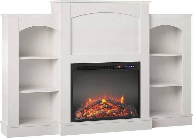 Alarice Ivory 61 in. Console with Electric Fireplace - Thumbnail - Image 8