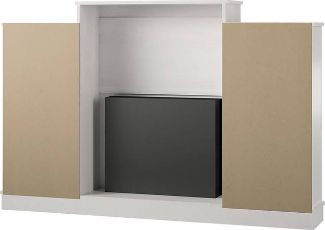 Alarice Ivory 61 in. Console with Electric Fireplace - Thumbnail - Image 9