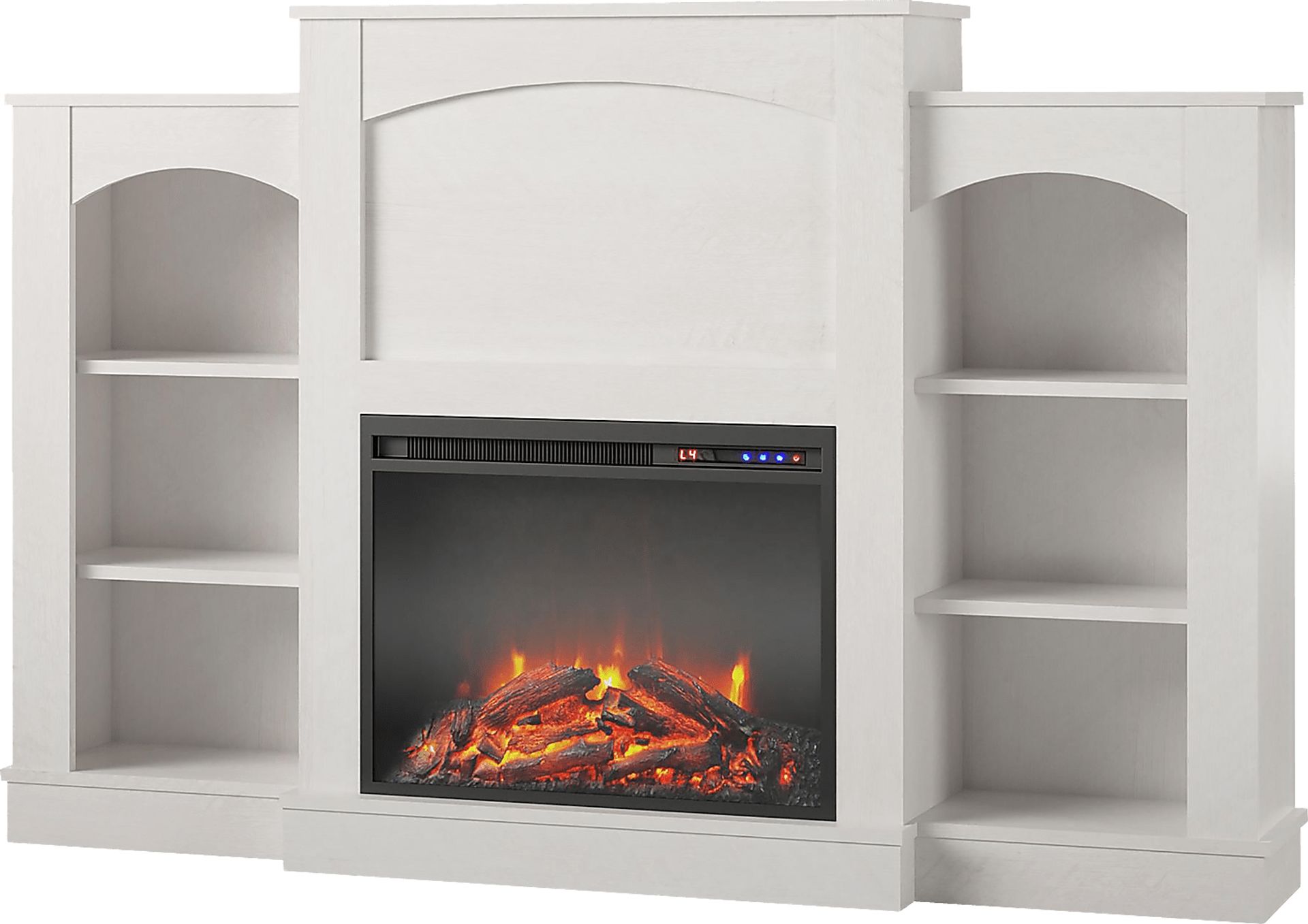 Alarice Ivory 61 in. Console with Electric Fireplace - Image 1