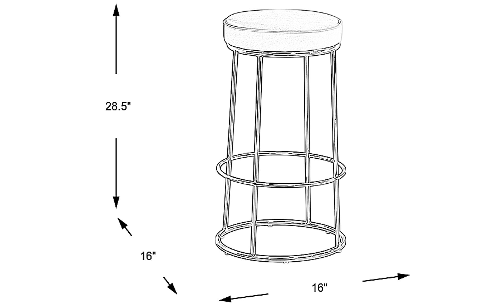 Dimension Image. Please refer to the Dimension Tab on this page for dimension details.