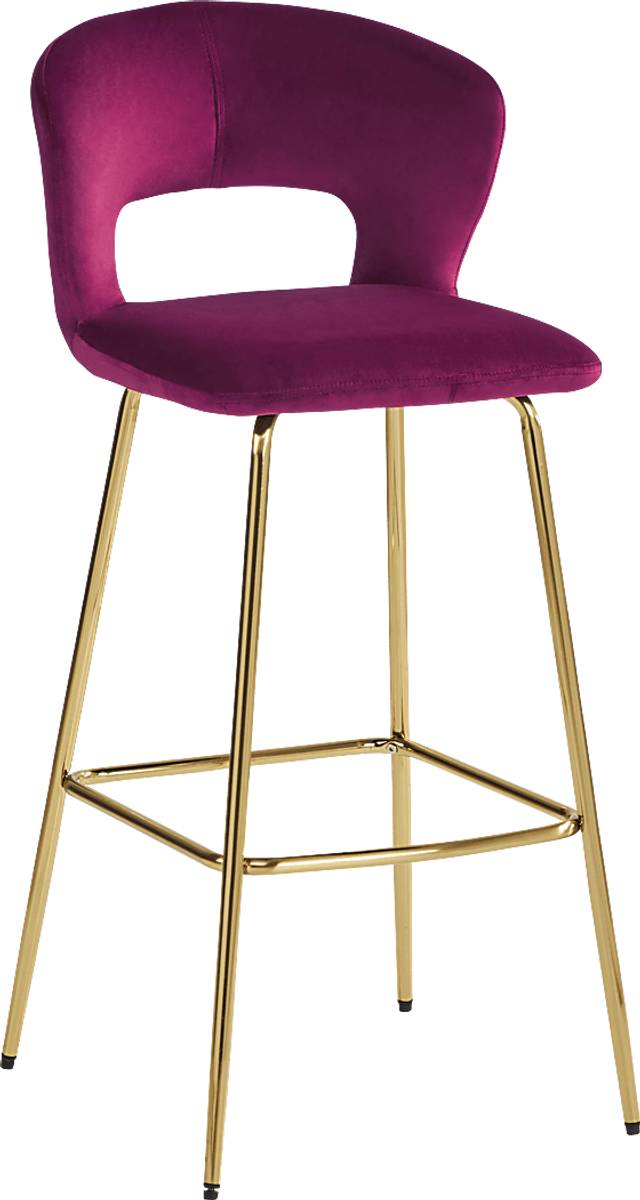 Alastor Burgundy Cut Out Barstool - Thumbnail - Image 1