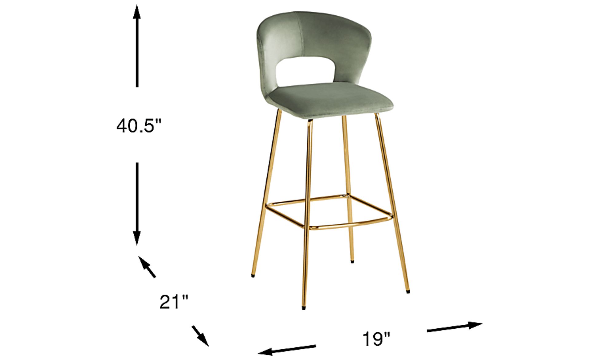 Dimension Image. Please refer to the Dimension Tab on this page for dimension details.