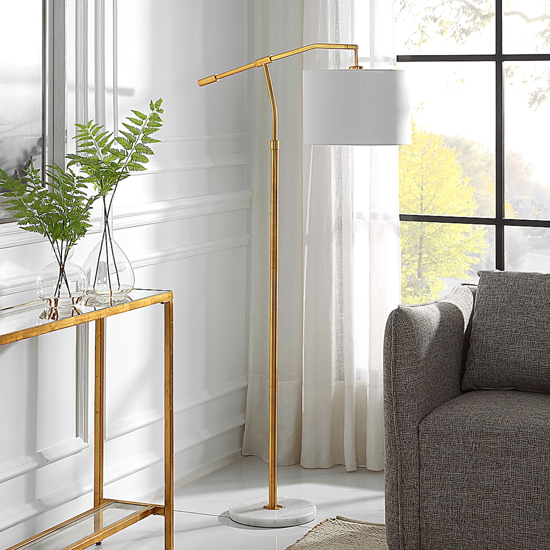 Alatka Drive Gold Floor Lamp - Image 2