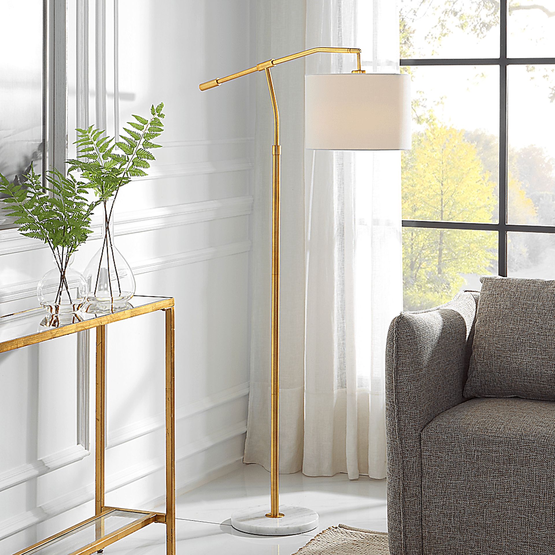 Alatka Drive Gold Floor Lamp - Image 3