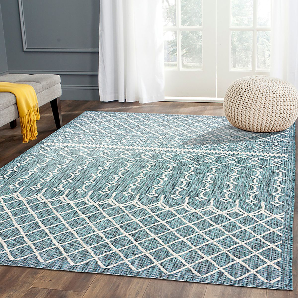 Alayna Gray Outdoor Rug Rooms To Go