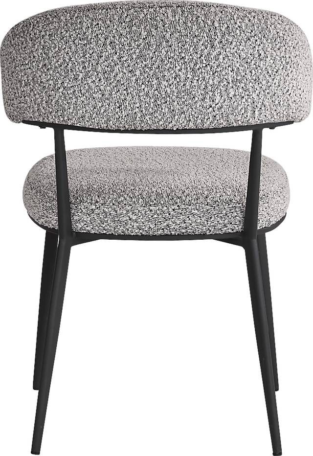 Portland Square White Round 5 Pc Dining Room with Gray Side Chairs - Thumbnail - Image 6