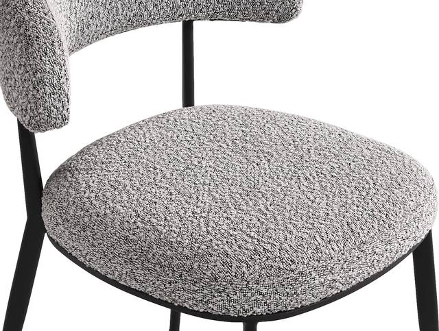 Portland Square White Round 5 Pc Dining Room with Gray Side Chairs - Thumbnail - Image 7