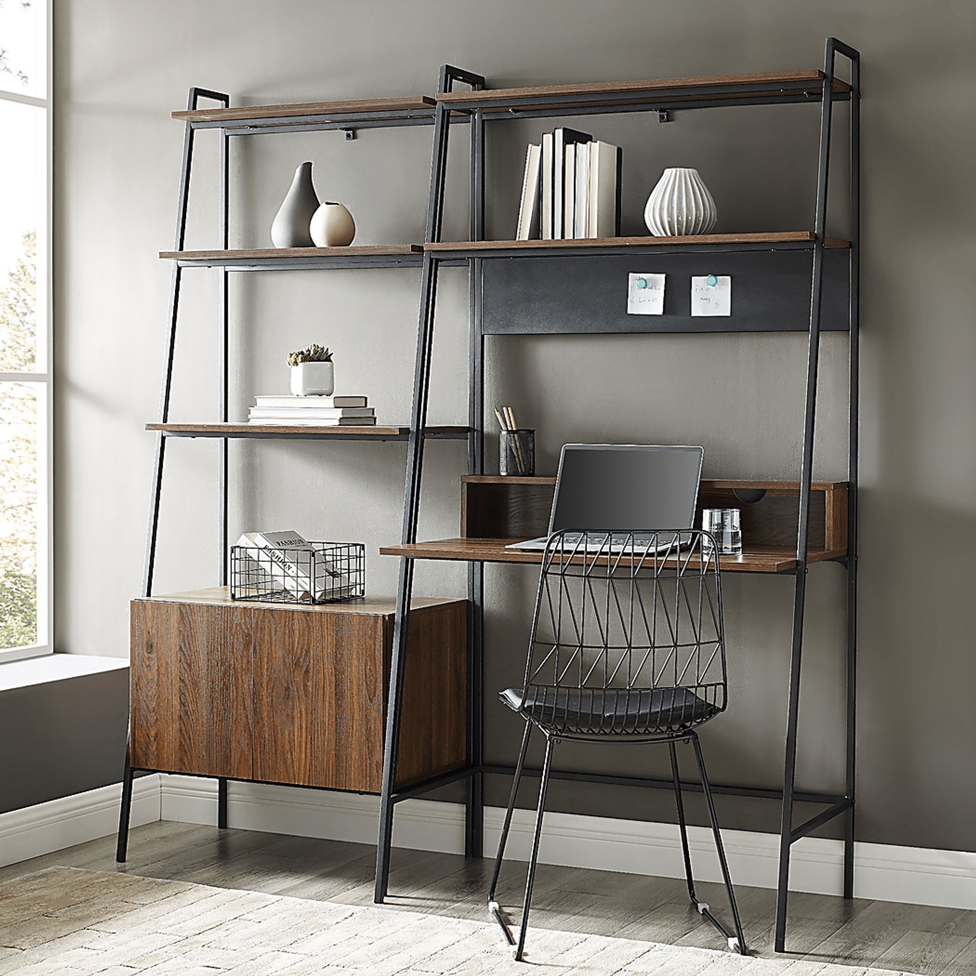 Albaneen Brown 2 Pc. Desk Set - Image 5
