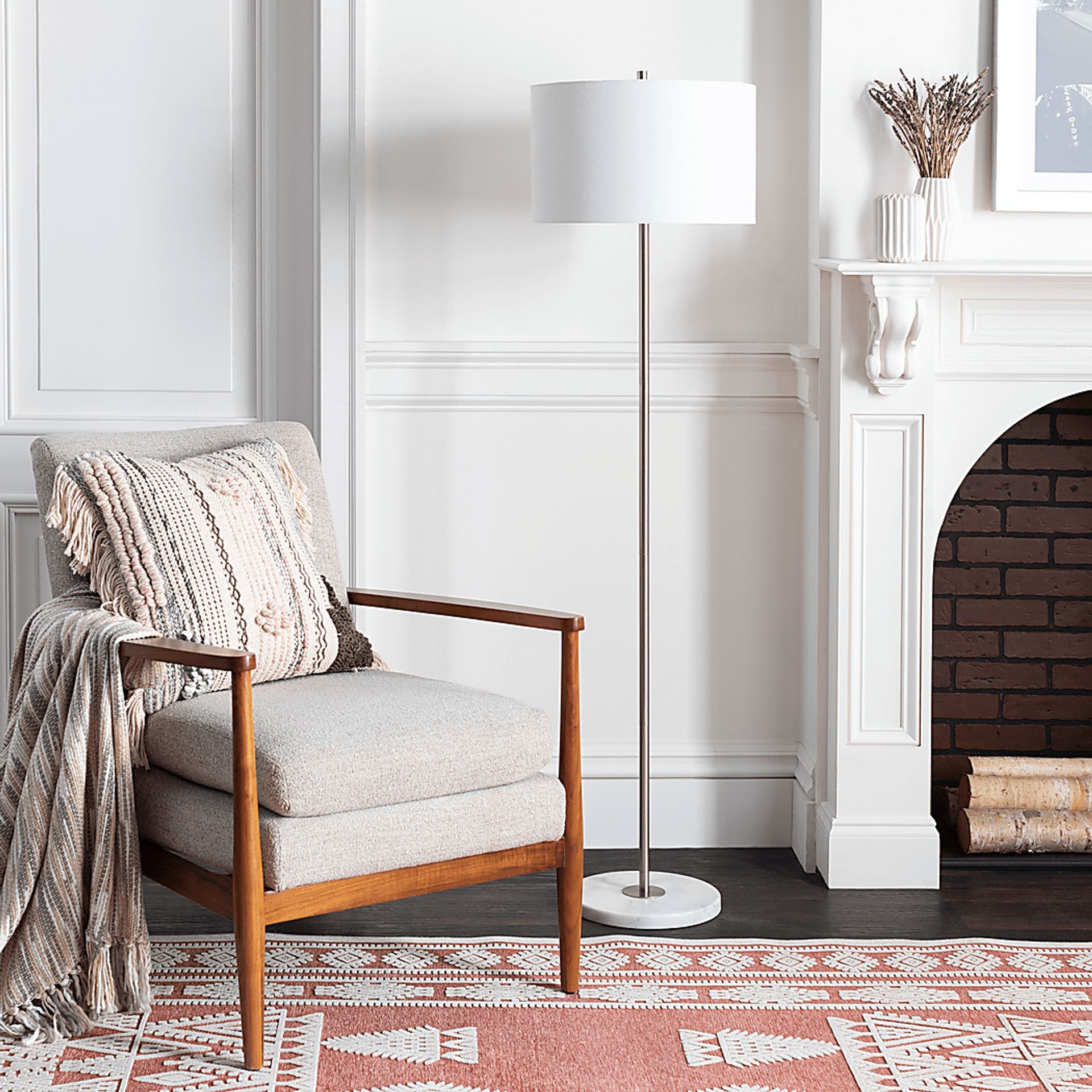 Albany Post Nickel Floor Lamp - Image 6