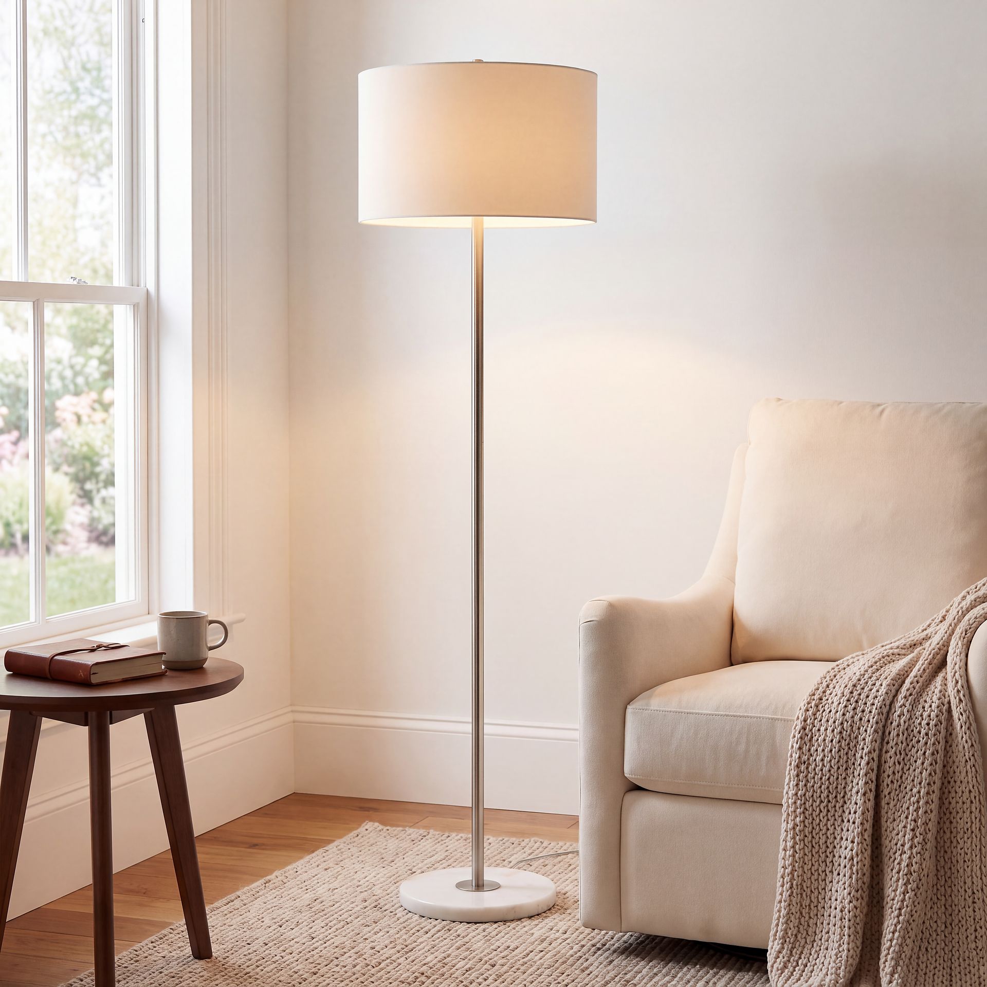 Albany Post Nickel Floor Lamp - Image 9