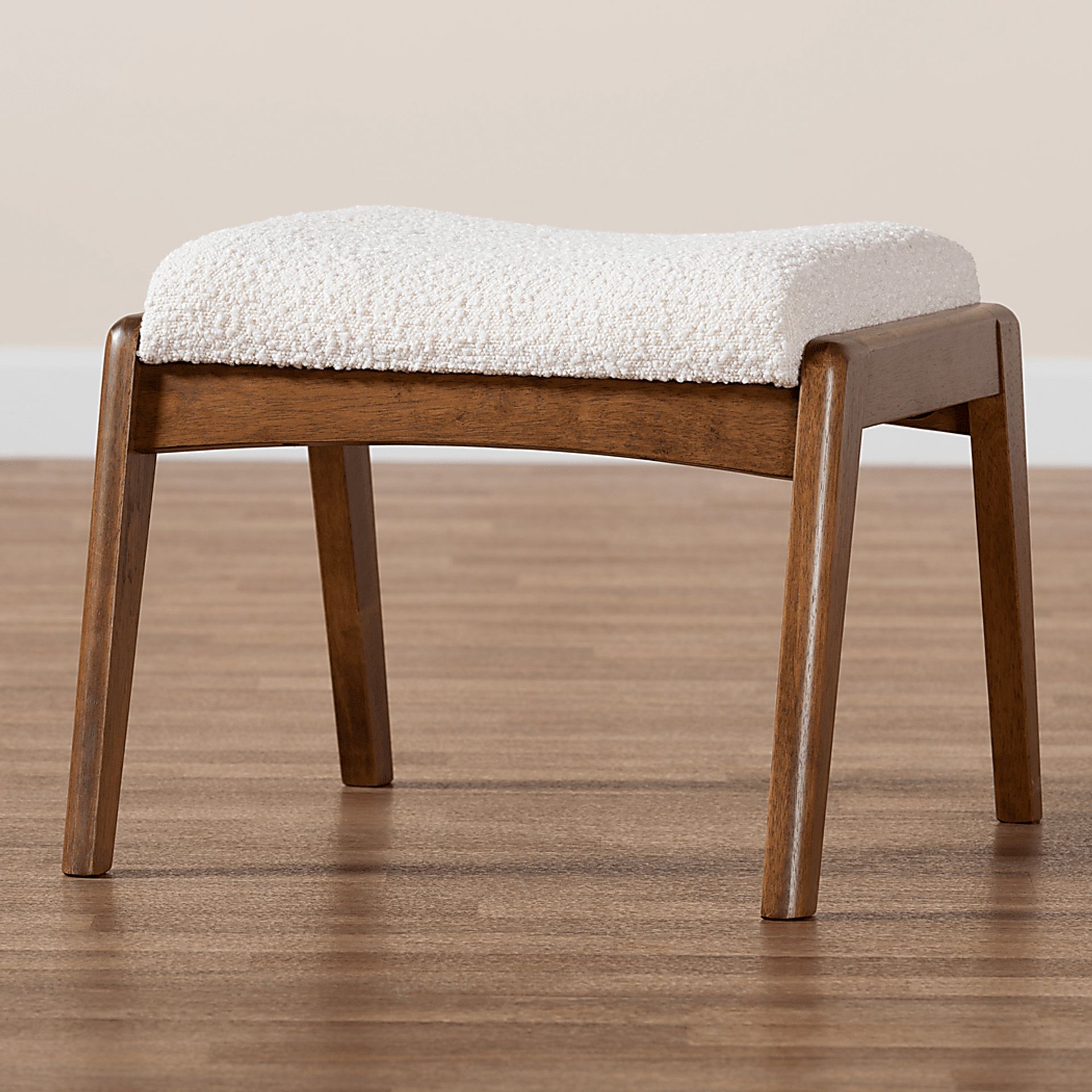 Alberan Off-White Ottoman - Image 3
