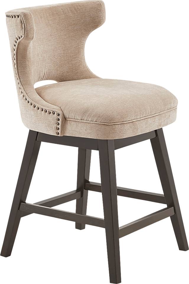 Alberene Beige Counter Height Stool - Thumbnail - Image 1