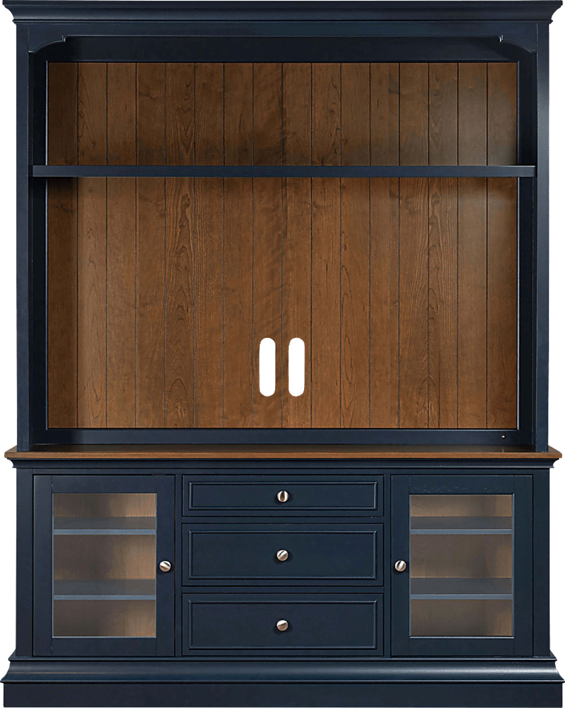 Albermarle Blue 2 Pc Wall Unit with 68.5 in. Console - Image 4