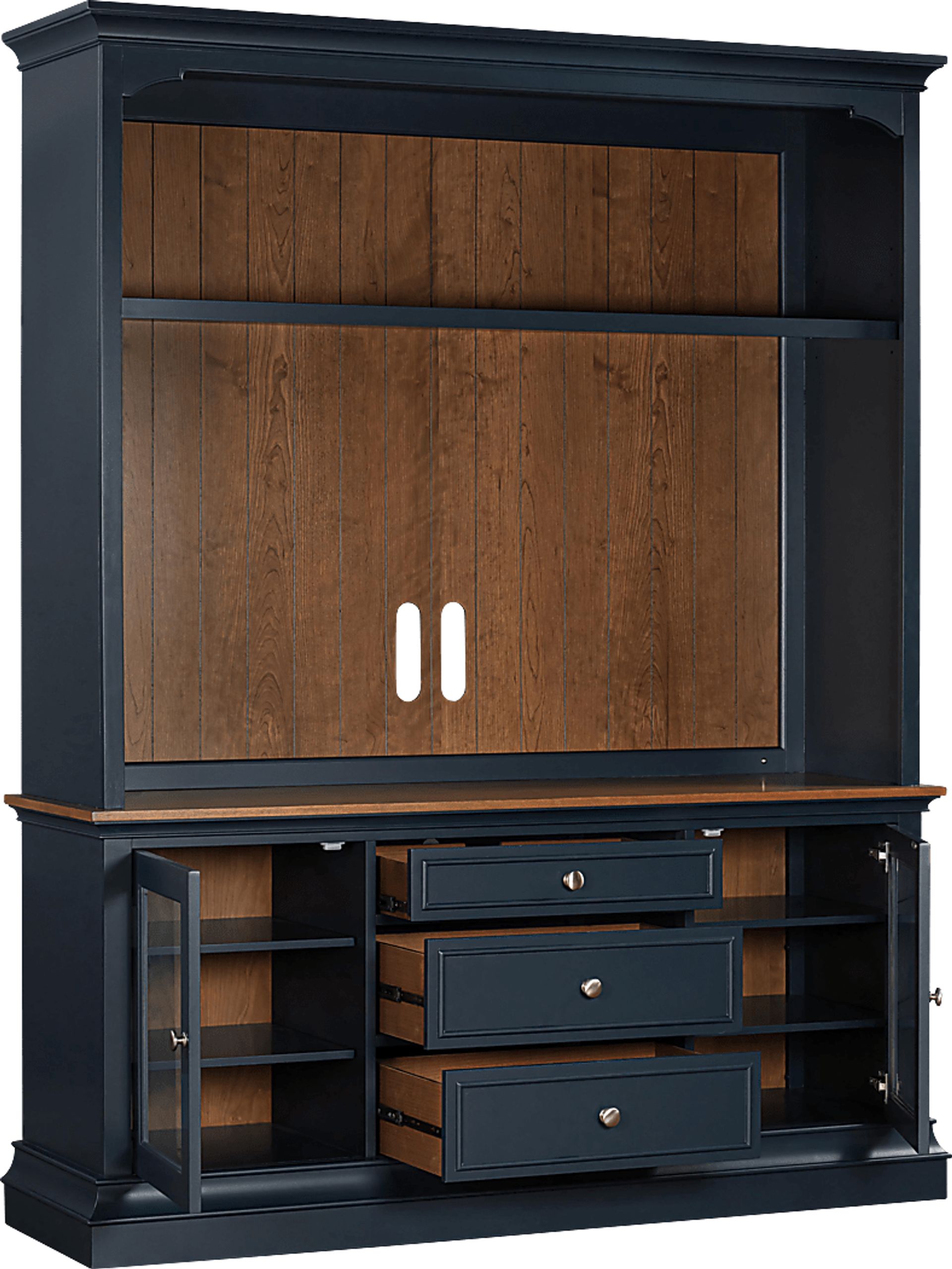 Albermarle Blue 2 Pc Wall Unit with 68.5 in. Console - Image 6