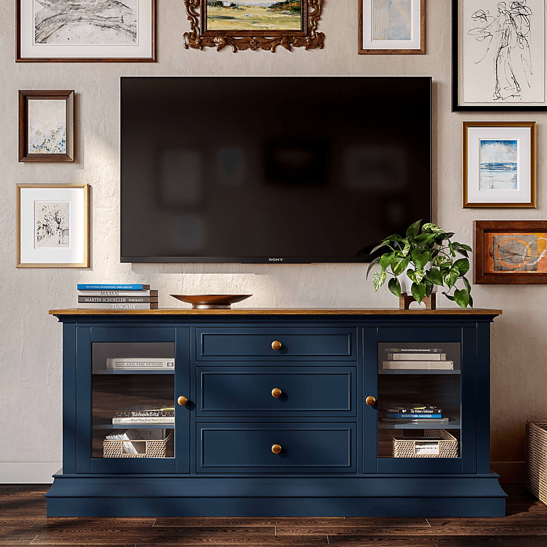 Albermarle Blue 68.5 in. Console - Image 3