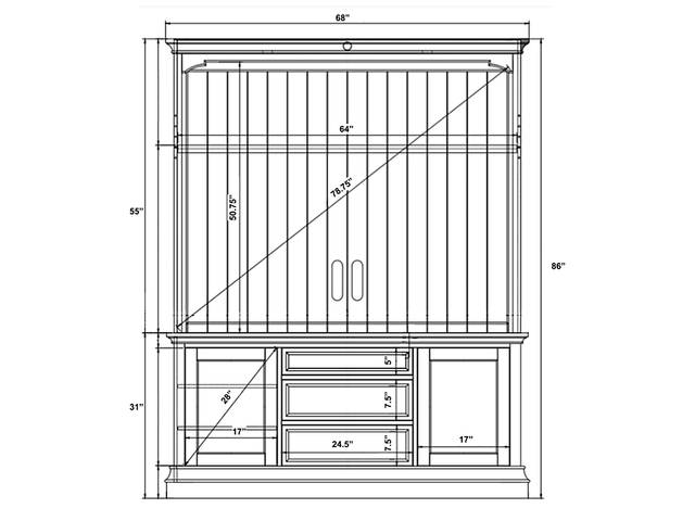 Albermarle Charcoal 2 Pc Wall Unit with 68.5 in. Console - Thumbnail - Image 17