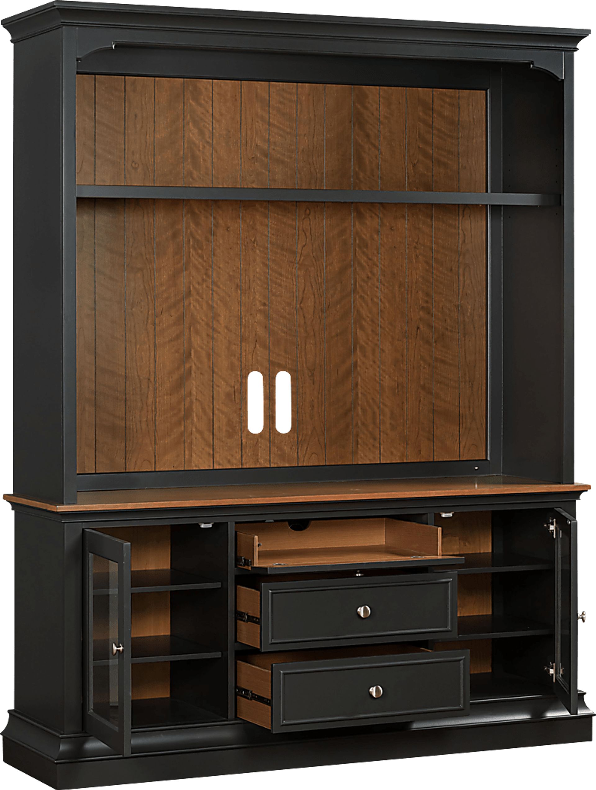 Albermarle Charcoal 2 Pc Wall Unit with 68.5 in. Console - Image 5