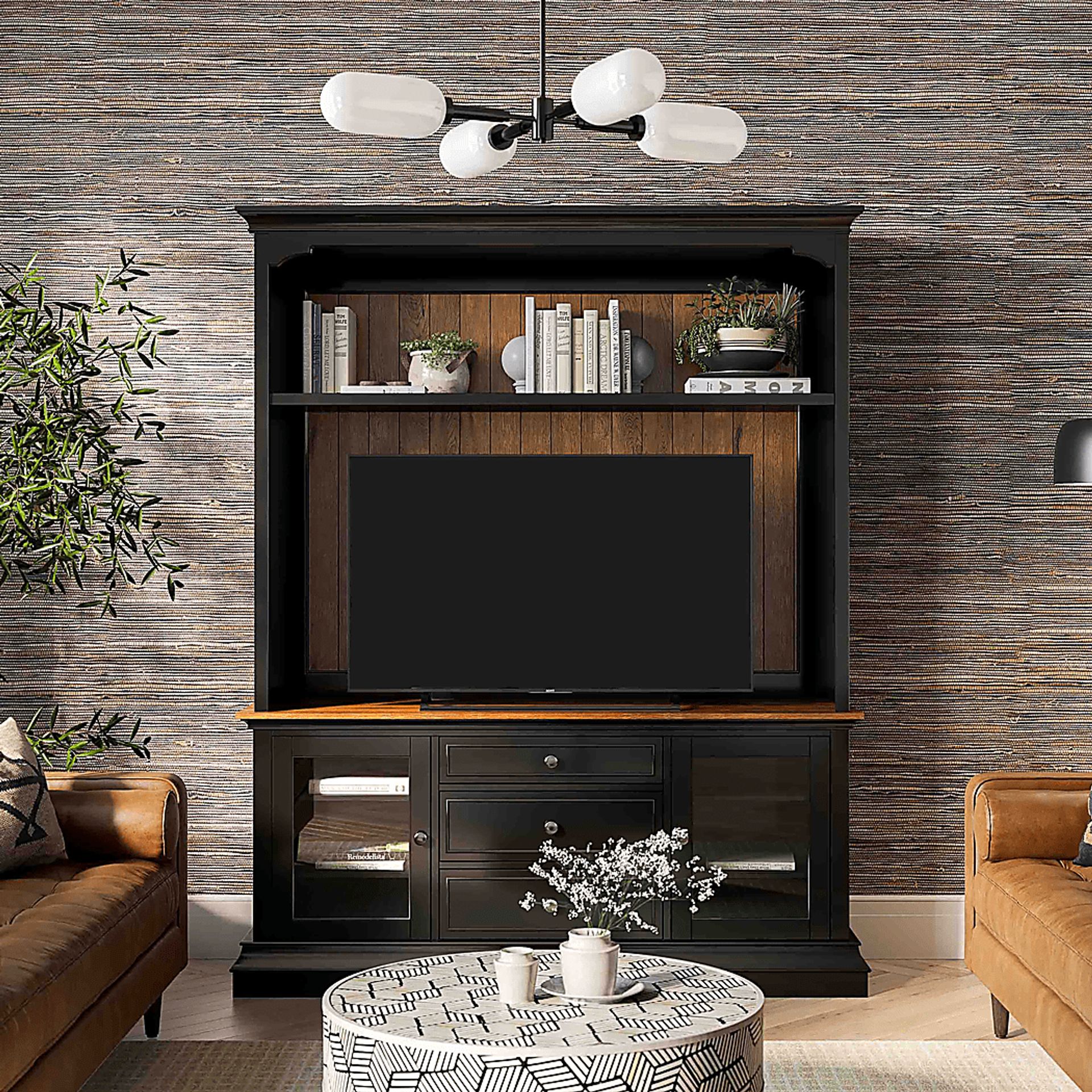 Albermarle Charcoal 2 Pc Wall Unit with 68.5 in. Console - Image 10
