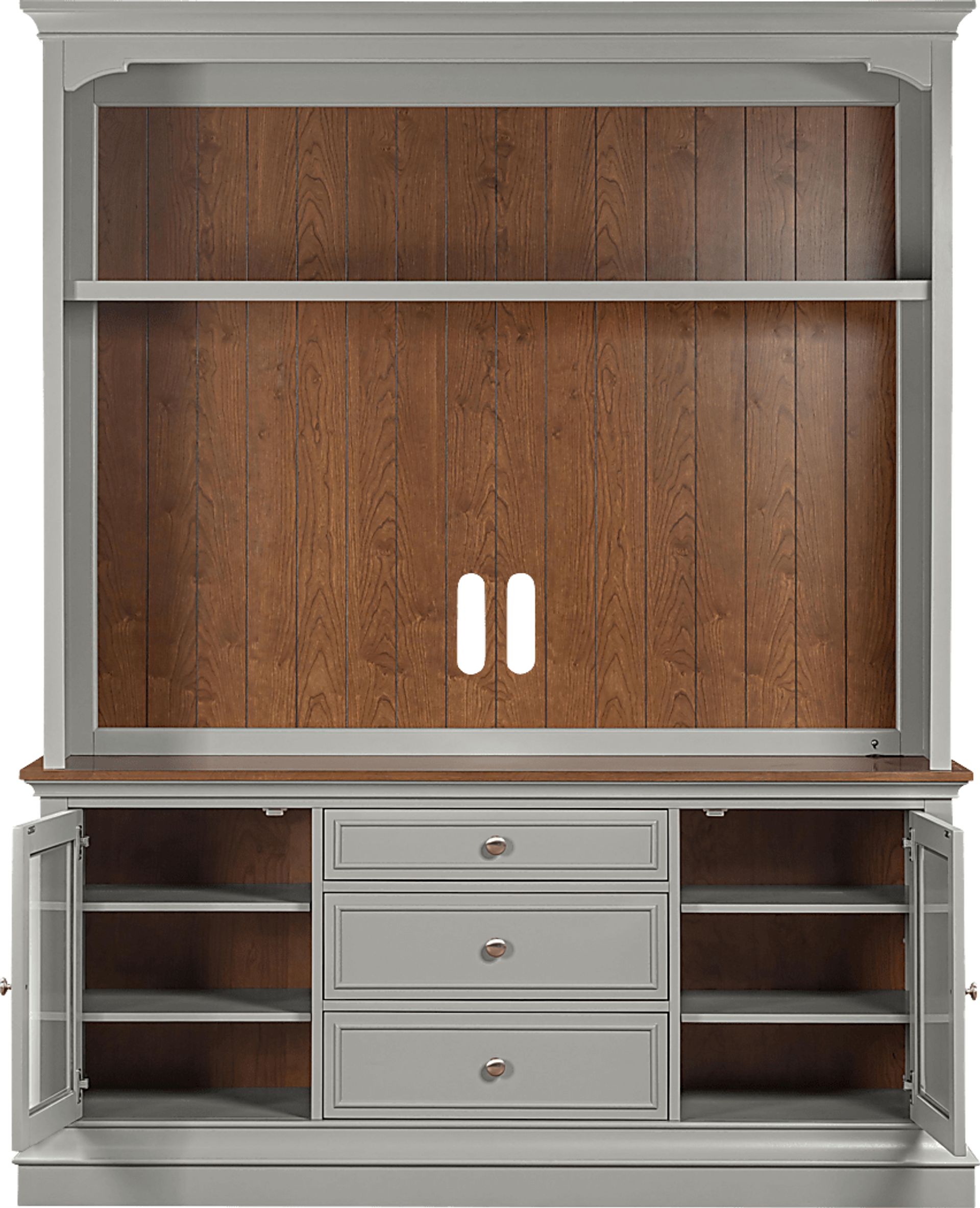 Albermarle Gray 2 Pc Wall Unit with 68.5 in. Console - Image 15