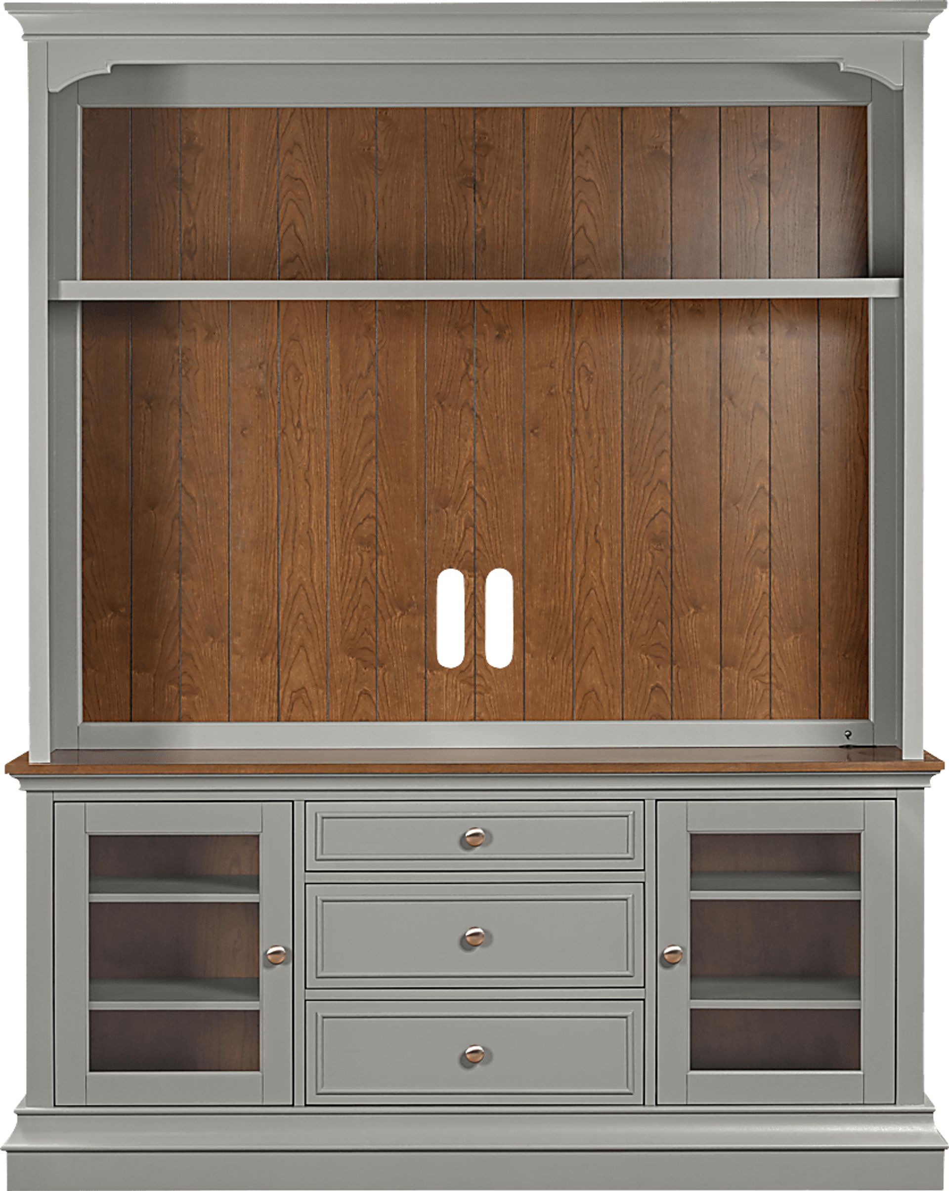 Albermarle Gray 2 Pc Wall Unit with 68.5 in. Console - Image 3