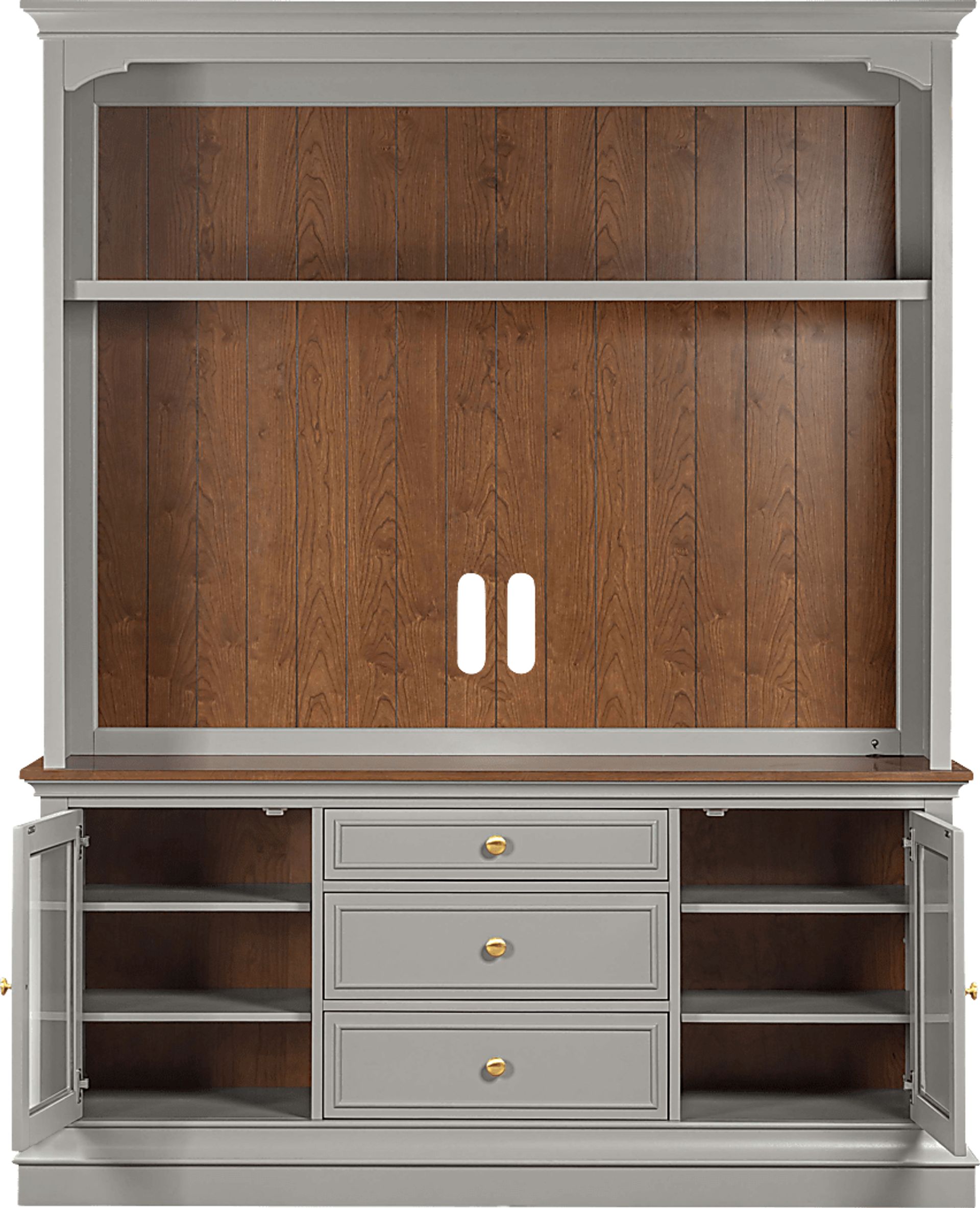Albermarle Gray 2 Pc Wall Unit with 68.5 in. Console - Image 10