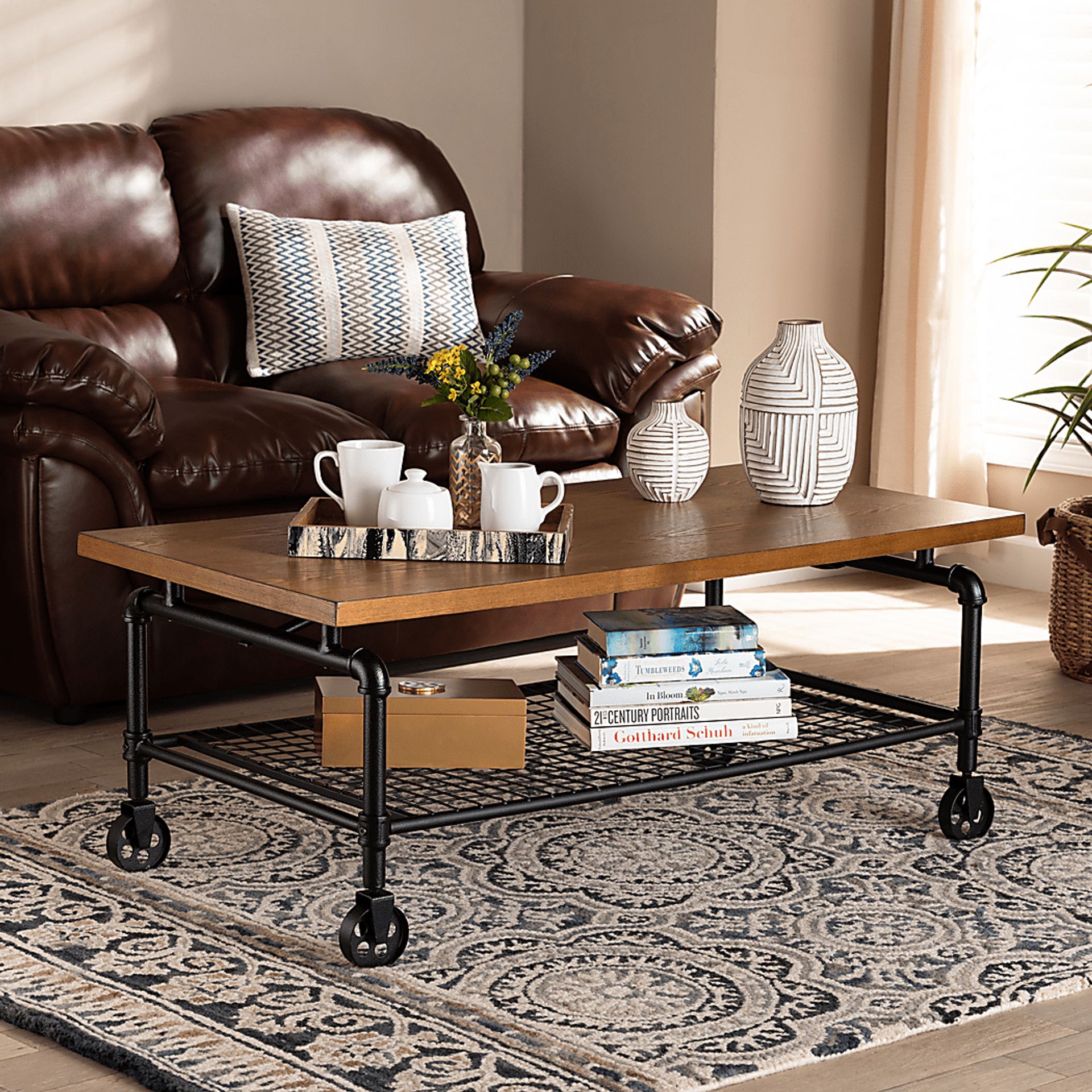 Albia Brown Cocktail Table - Image 5