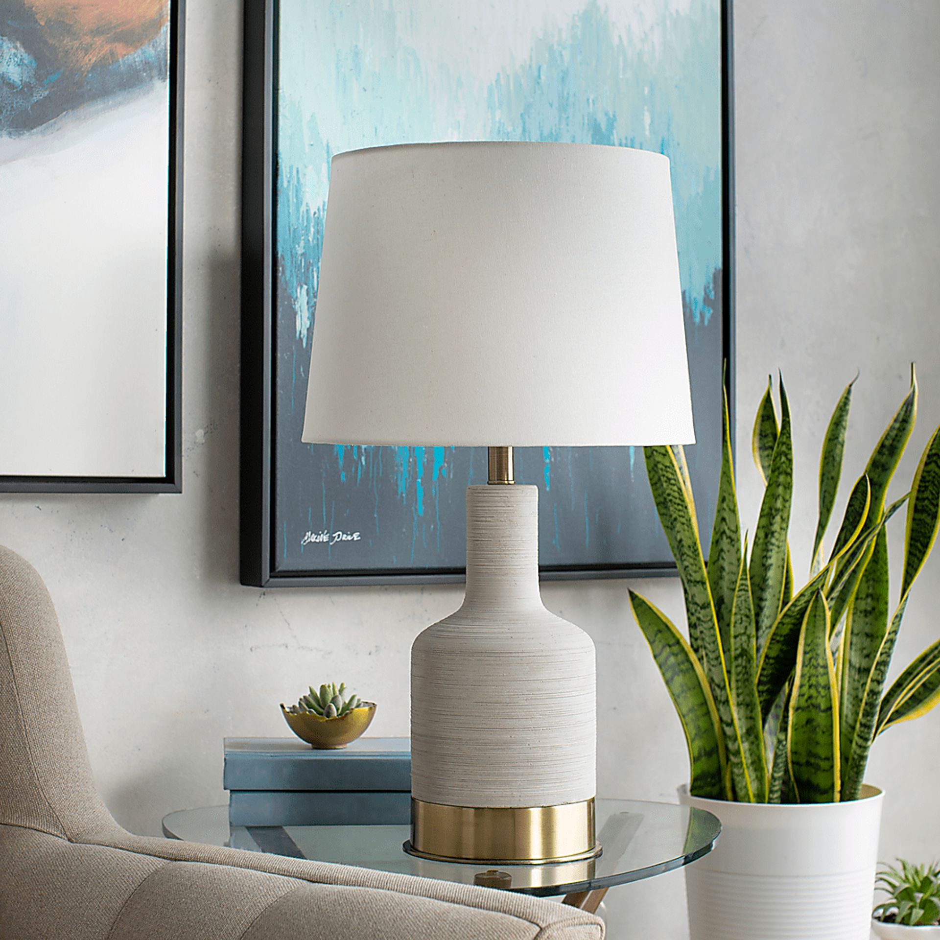 Albie Drive Gray Lamp - Image 5