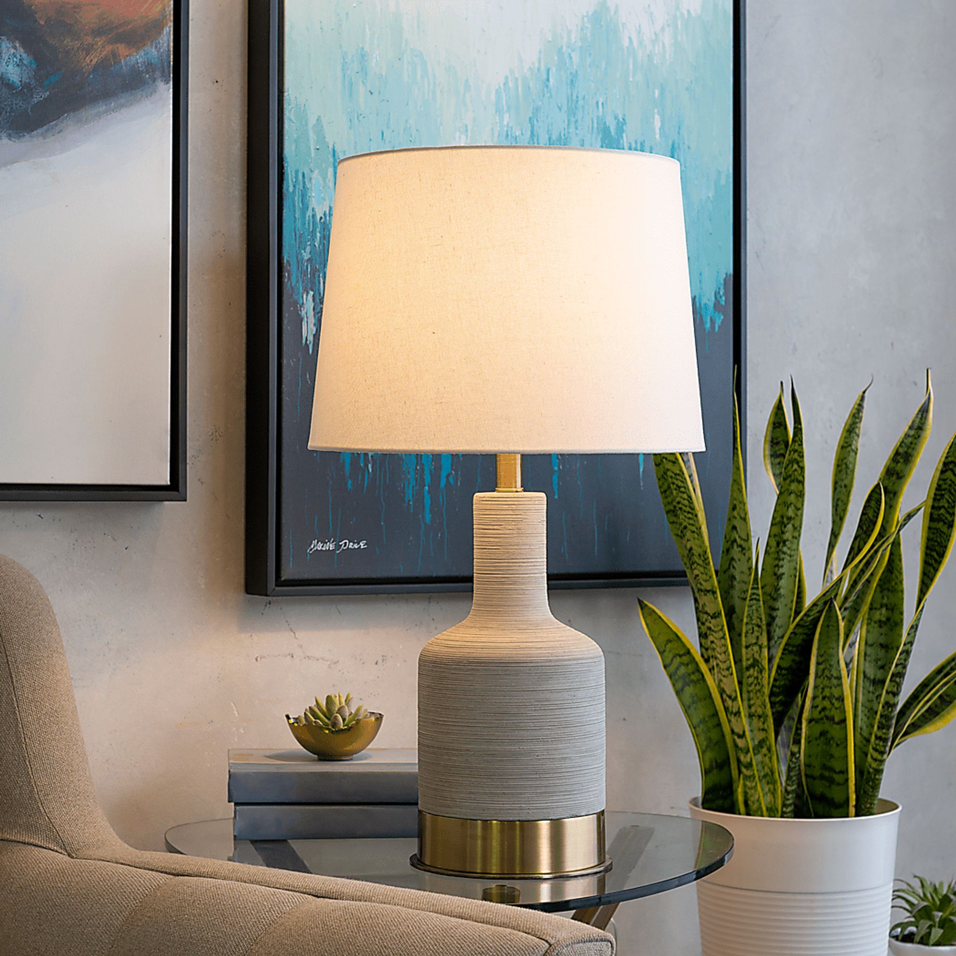 Albie Drive Gray Lamp - Image 6
