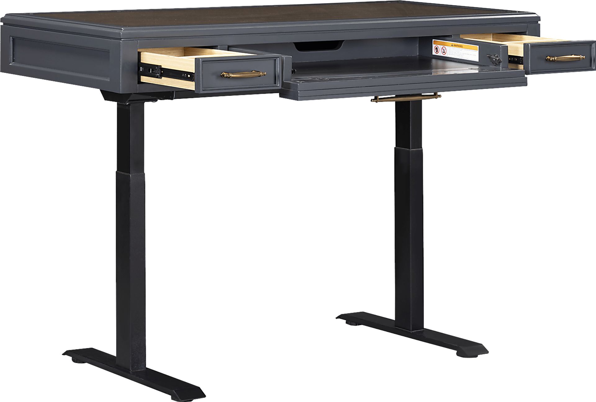 Albion Blue 2 Pc Adjustable Desk - Image 2
