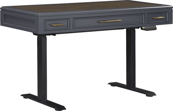 Albion Blue 2 Pc Adjustable Desk